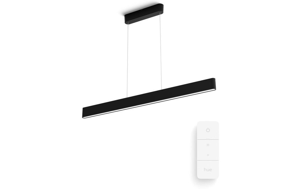 Philips Hue White Col. Amb. Suspension Ensis Noir et DimmSwitch