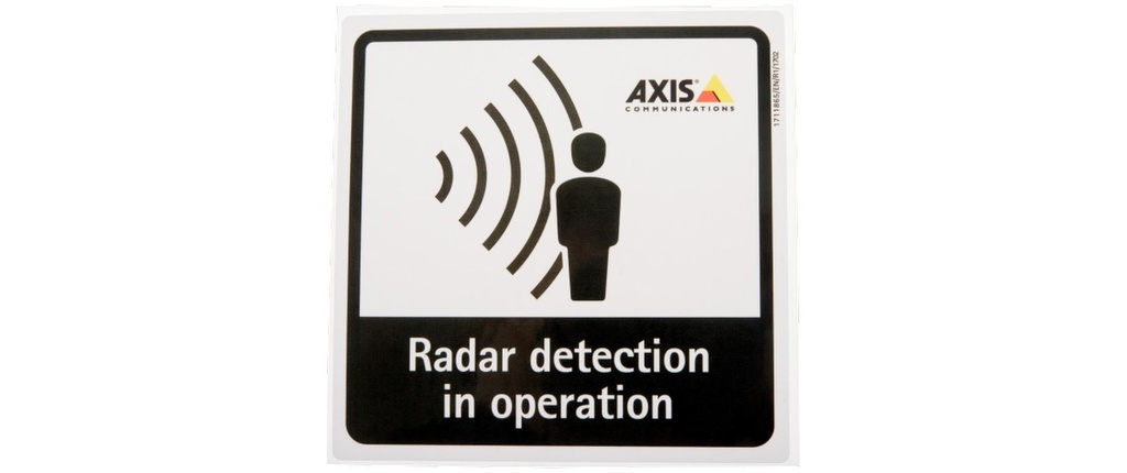 Axis Autocollant d’avertissement Autocollant d'alerte radar 10 pièces