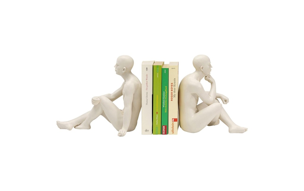 Kare Serre-livres Meditating Man Lot de 2, Beige
