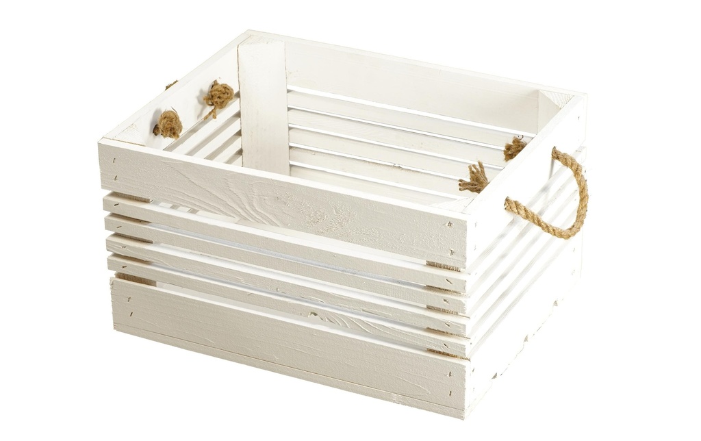 Holz Zollhaus Caisse au bois avec cordon Blanc, 30 x 38 cm