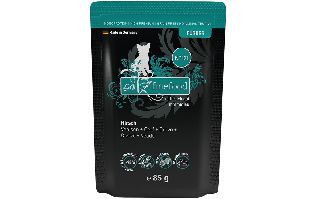 catz finefood Alimentation humide Purrrr No.121 Cerf, 85 g