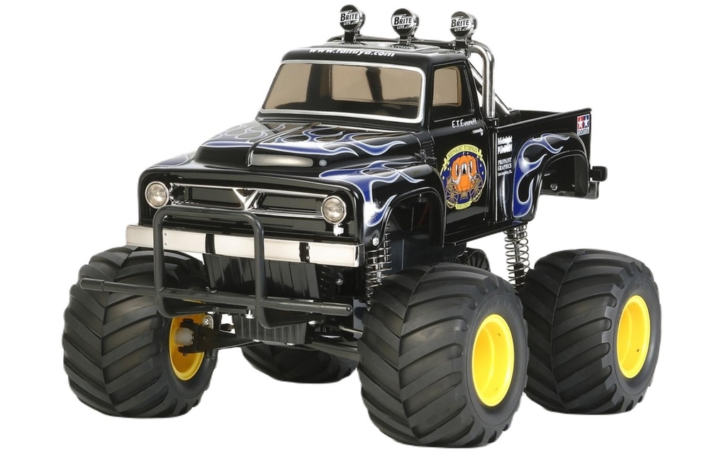 Tamiya Monster Truck Midnight Pumpkin Black Edition Kit de construction, 1:12