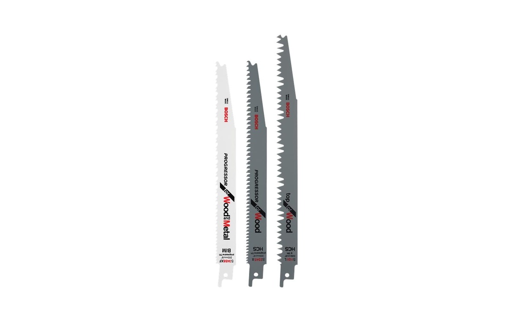 Bosch Jeux de lames de scie sabre Wood and Metal, 3 pièces