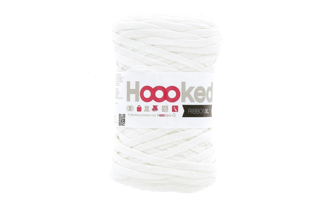 Hoooked Laine Ruban XL 250 g, Blanc