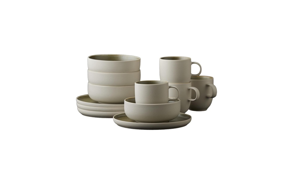 Studio Round Set d’assiettes North 12 pièces, Vert
