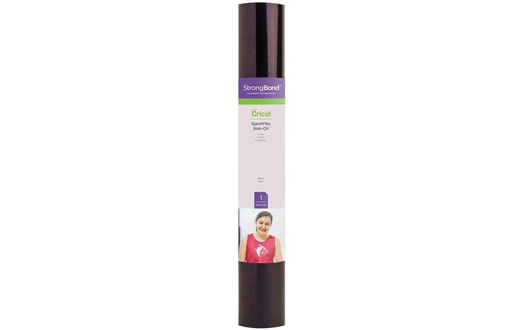 Cricut Film thermocollant Sportflex 30 x 61 cm, 1 Pièce/s, Noir