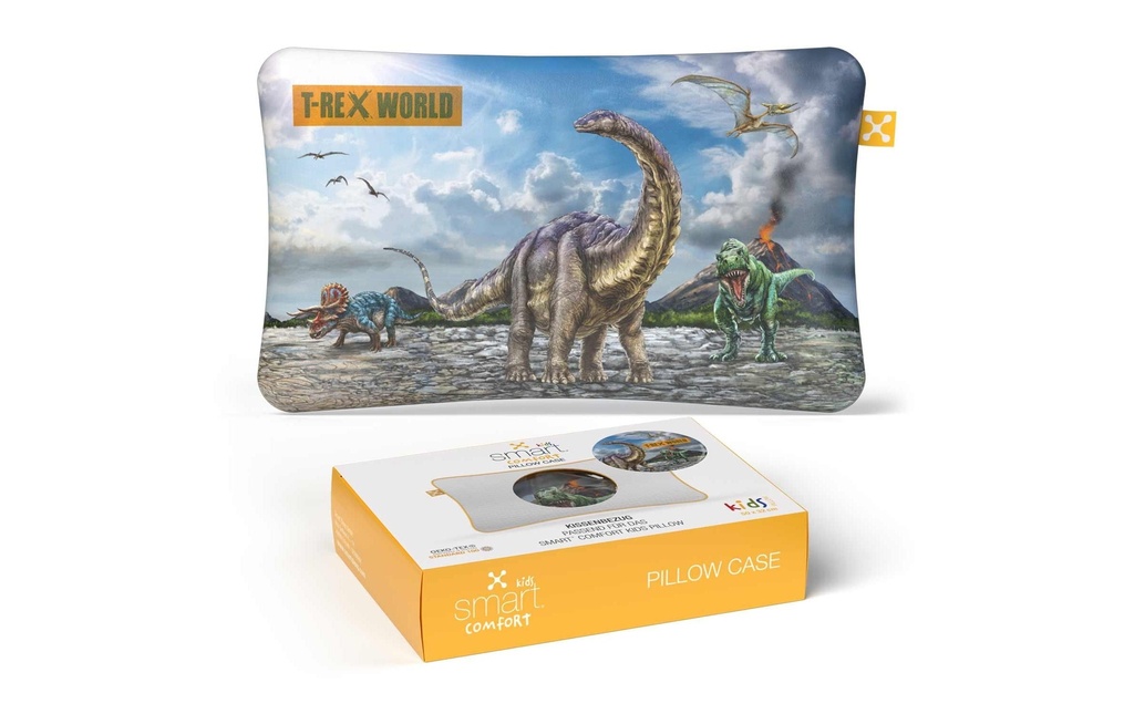 Smartsleep Taie d’oreiller Comfort T-Rex-World 50 x 32 cm