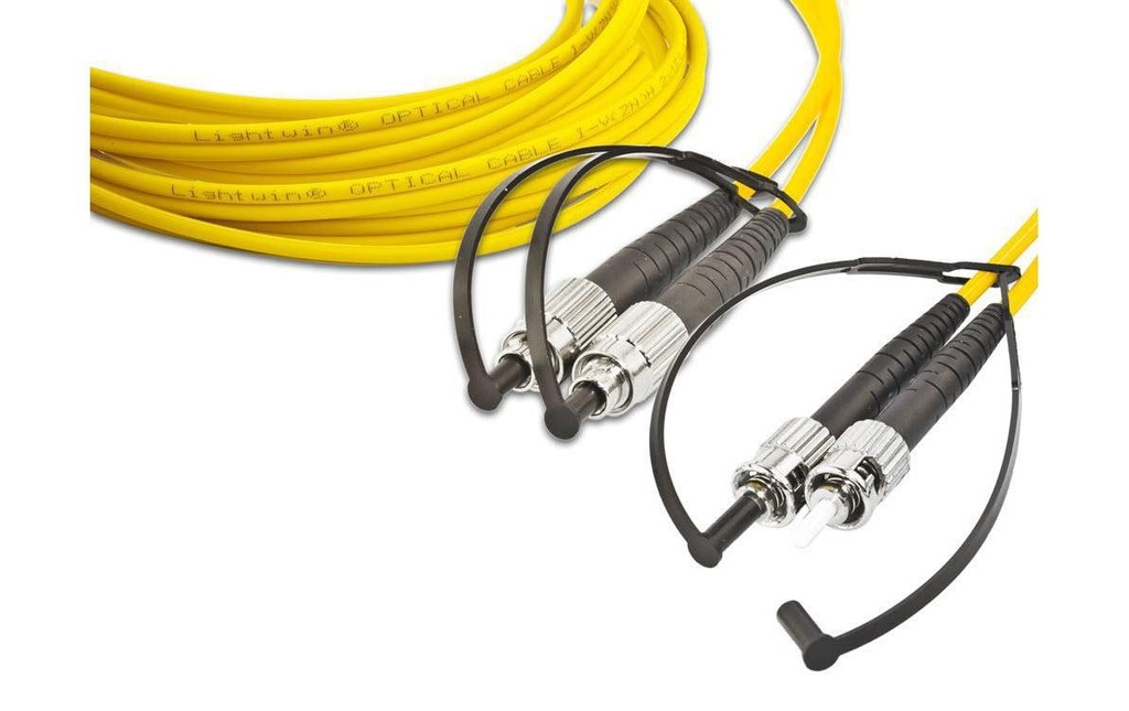Lightwin Câble patch à fibre optique Singlemode FC – ST, OS2, Duplex, 1 m