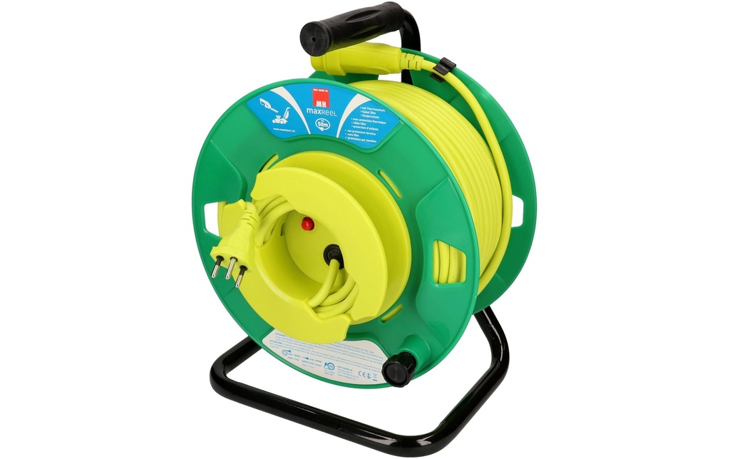 Max Hauri Enrouleur de câble pour tondeuse à gazon maxREEL 50 m