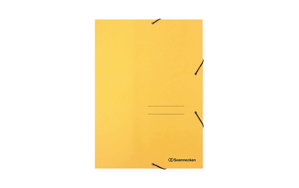 Soennecken Portfolio à ruban élastique A4, Jaune, 3 volets