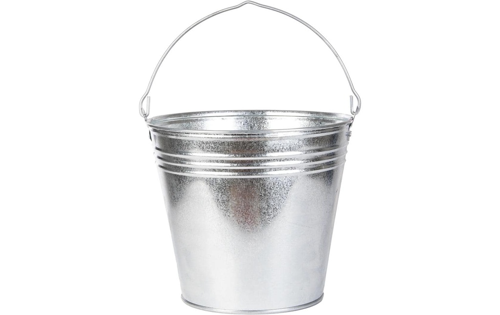 Esschert Design Seau en zinc XL Argenté
