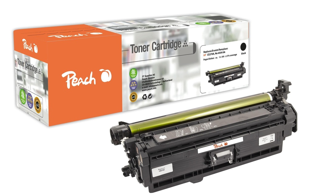 Peach Toner HP Nr. 650A (CE270A) noir