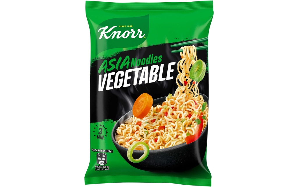 Knorr Asia Instant Noodles soupe snack avec légumes 3 x 70 g