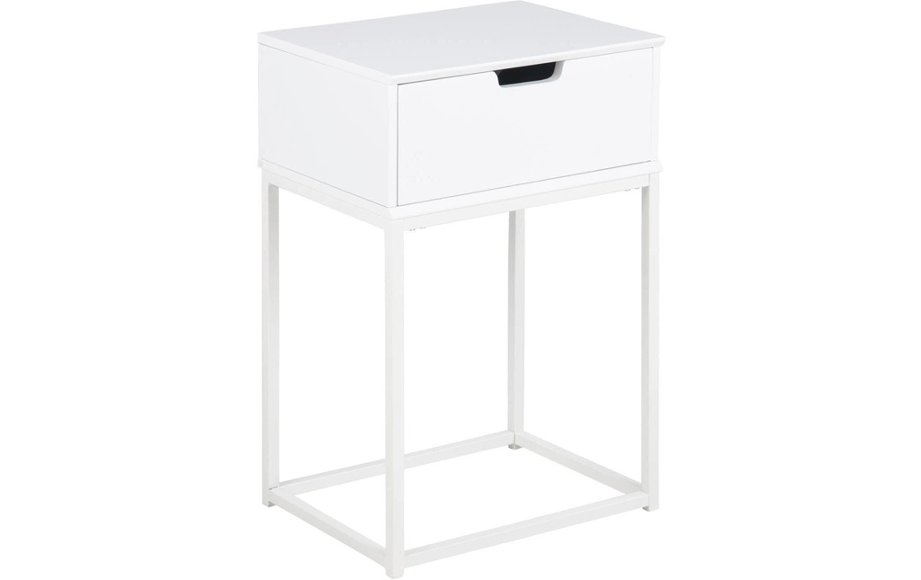 AC Design Table de nuit Mitra 40 x 30 x 61,5 cm, Blanc