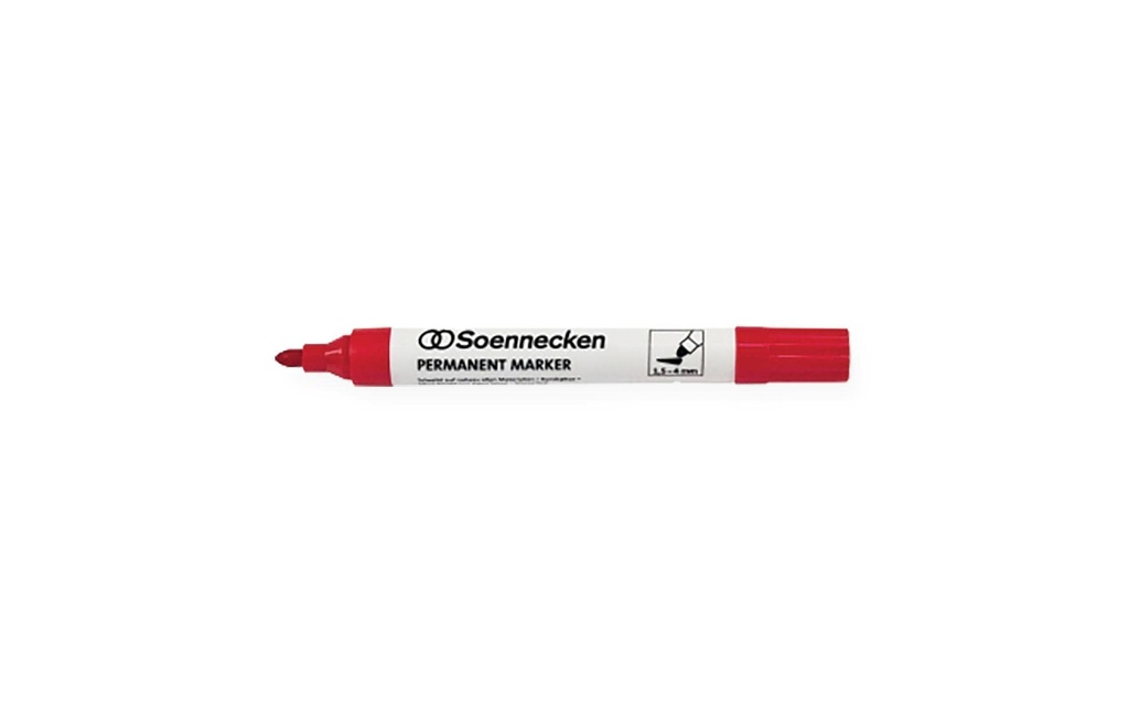 Soennecken Marqueur indélébile Rouge, 10 pièces