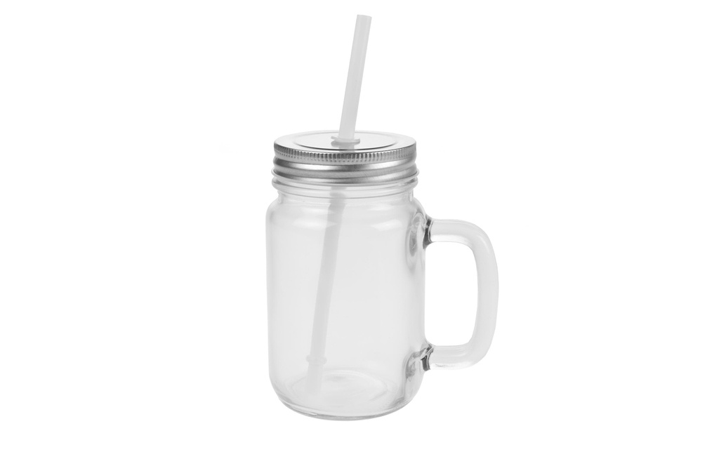 FTM Récipient en verre  avec paille, 430 ml, 1 Pièce/s