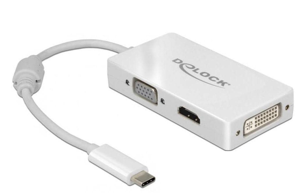 Delock Multiadaptateur 63924   USB-C - DVI-D/HDMI/HDMI/VGA