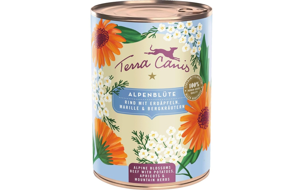 Terra Canis Alimentation humide Flower Menu Fleur des Alpes, 400 g