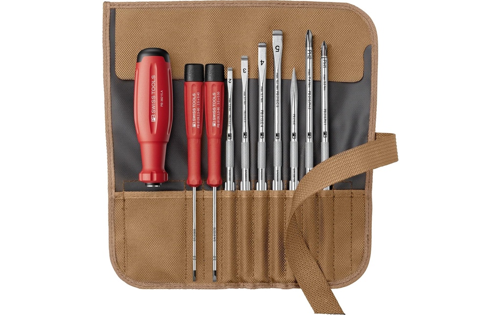 PB Swiss Tools SwissGrip Evo Jeu de lames interchangeables PB 38218.TO Marron