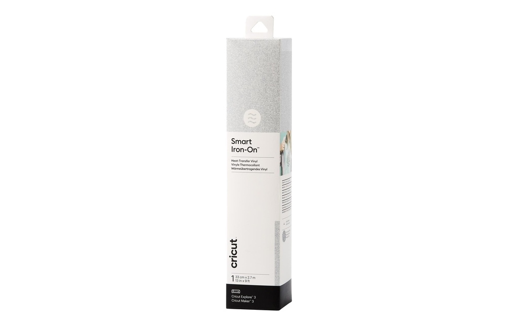 Cricut Film thermocollant Smart Glitter 33 x 273 cm, 1 pièce, Silbe
