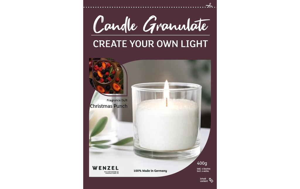 Wenzel Kerzen Granulés de cire Christmas Punch 400 g