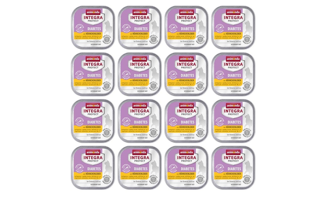 Animonda Integra Protect Nourriture humide Diabète Foie de poulet, 16 x 100 g