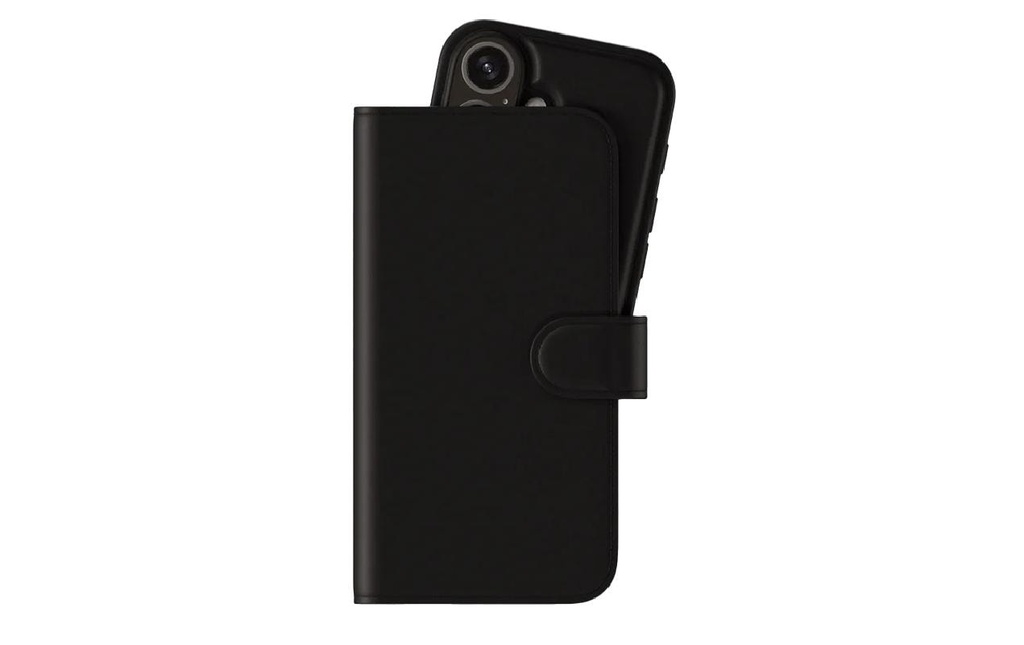 Holdit Book Cover Mag iPhone 16 Plus Noir