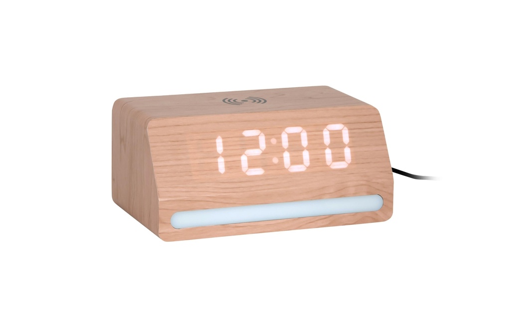 KARLSSON Réveil Retro Light LED Bois clair