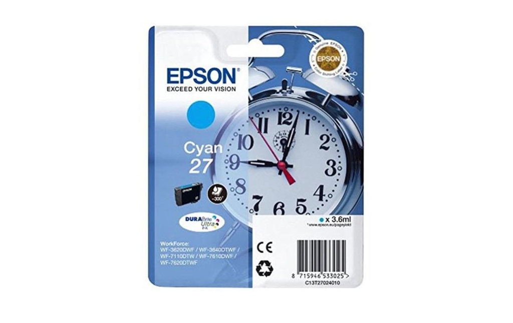 EPSON Epson cart.d'encre 27 cyan