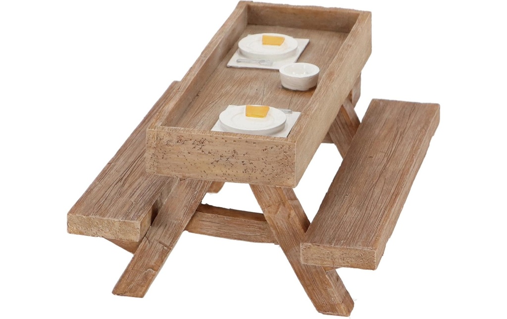 Esschert Design Distributeur de nourriture Table de pique-nique murale