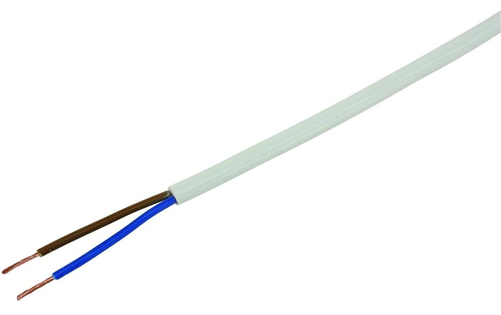 STEFFEN Câble d’installation TD 2 x 1.0 mm², 20 m Blanc
