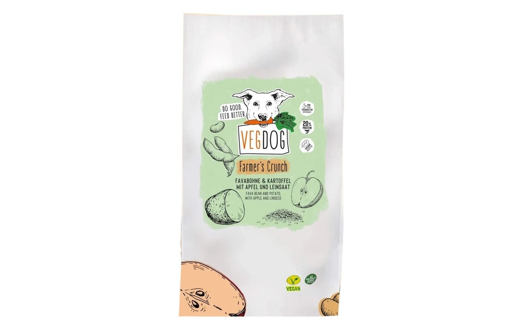 Vegdog Alimentation sèche Farmer's Crunch 2 kg