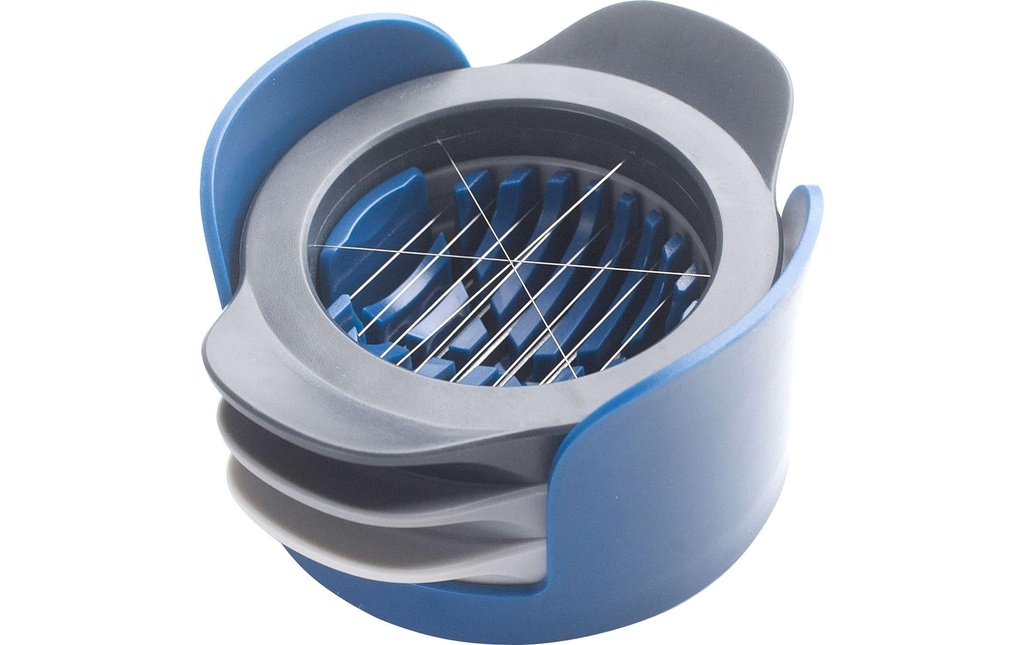 Ibili Coupe-ufs et champignons plastique 6,5 x 11 cm Bleu/Gris