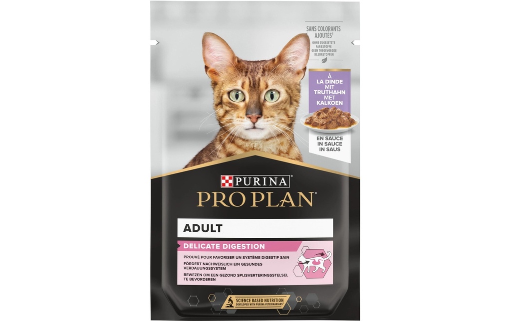 Purina Pro Plan Alimentation humide Delicate Truthahn, 26 x 85 g