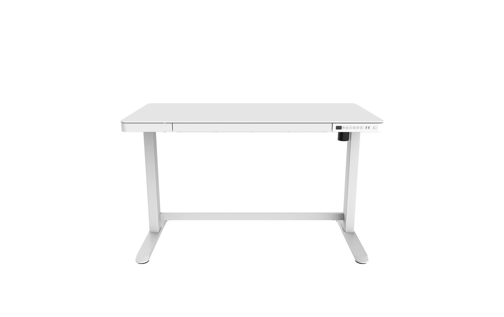Contini ET118, 120 x 60 cm, avec plateau en verre, blanc