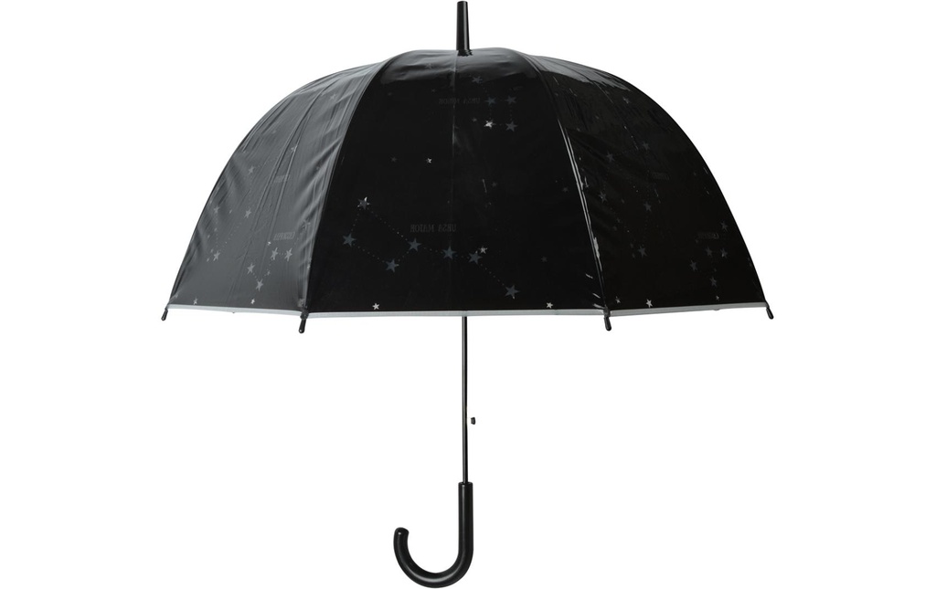 Esschert Design Parapluie Ciel étoilé Blanc/Noir