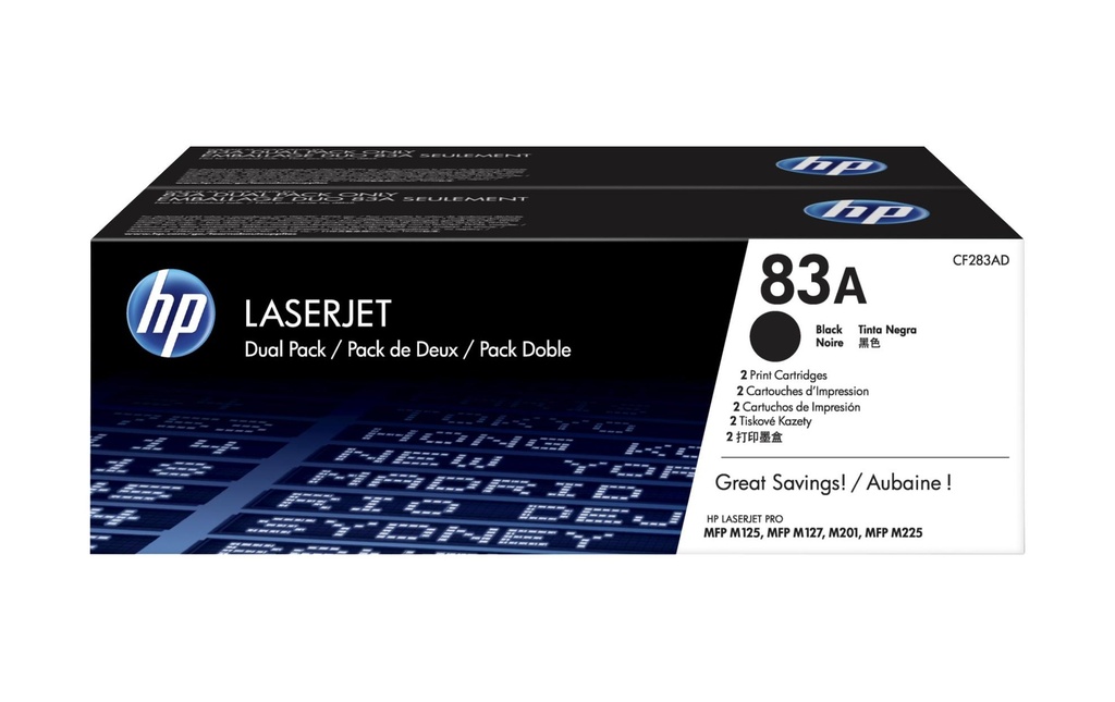 HP HP toner 83A black DP (2 pces)