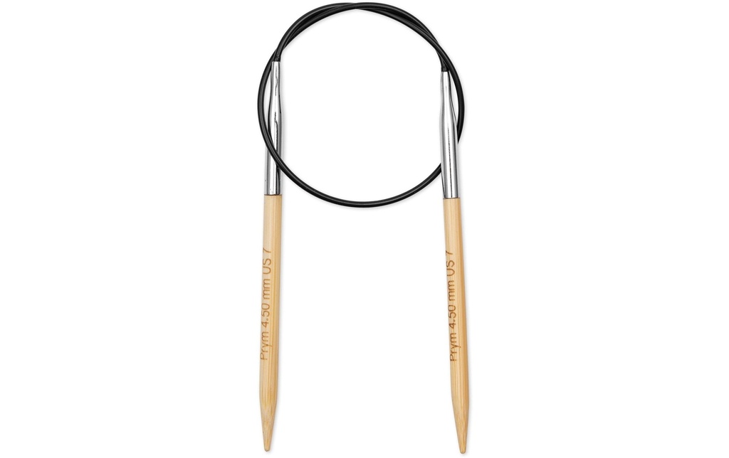 Prym 1530 Aiguille à tricoter circulaire BAMBUS 4.50 mm, 40 cm