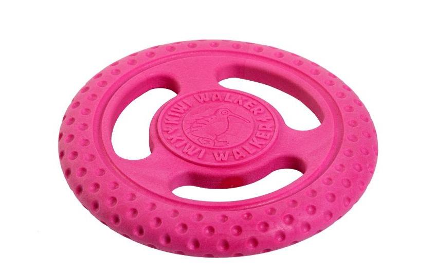 KIWI WALKER Disque d'entraînement pour chien Frisbee rose, S, Ø 17 cm