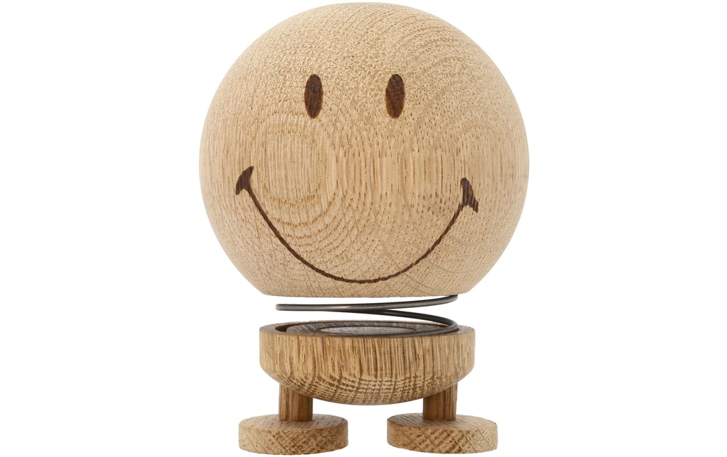 Hoptimist Objet à exposer Bumble Smiley Oak M 9.5 cm, Nature