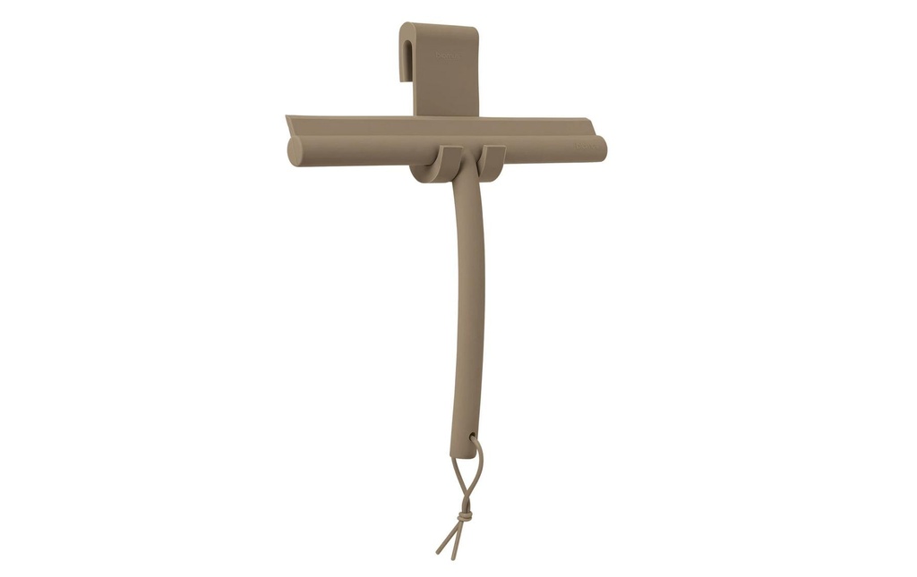 Blomus Raclette de douche Vipo, crochet inclus Brun