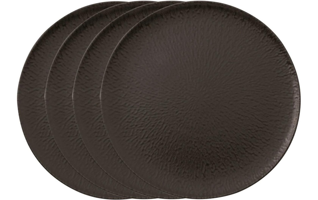 Arthur Krupp Assiette non décorative Onyx 4 Pièce/s,Noir