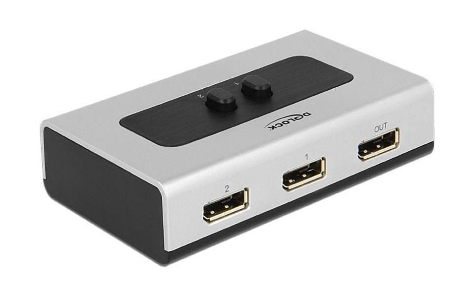 Delock Boîte de commutation Displayport, 2 Port