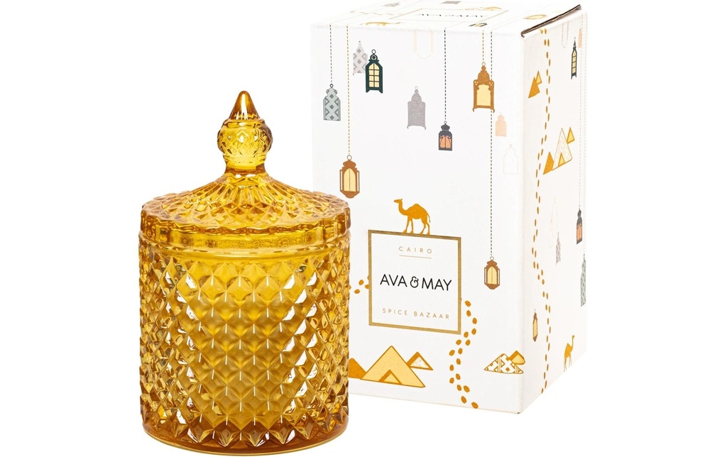 AVA & MAY Bougie parfumée Cairo, Jaune