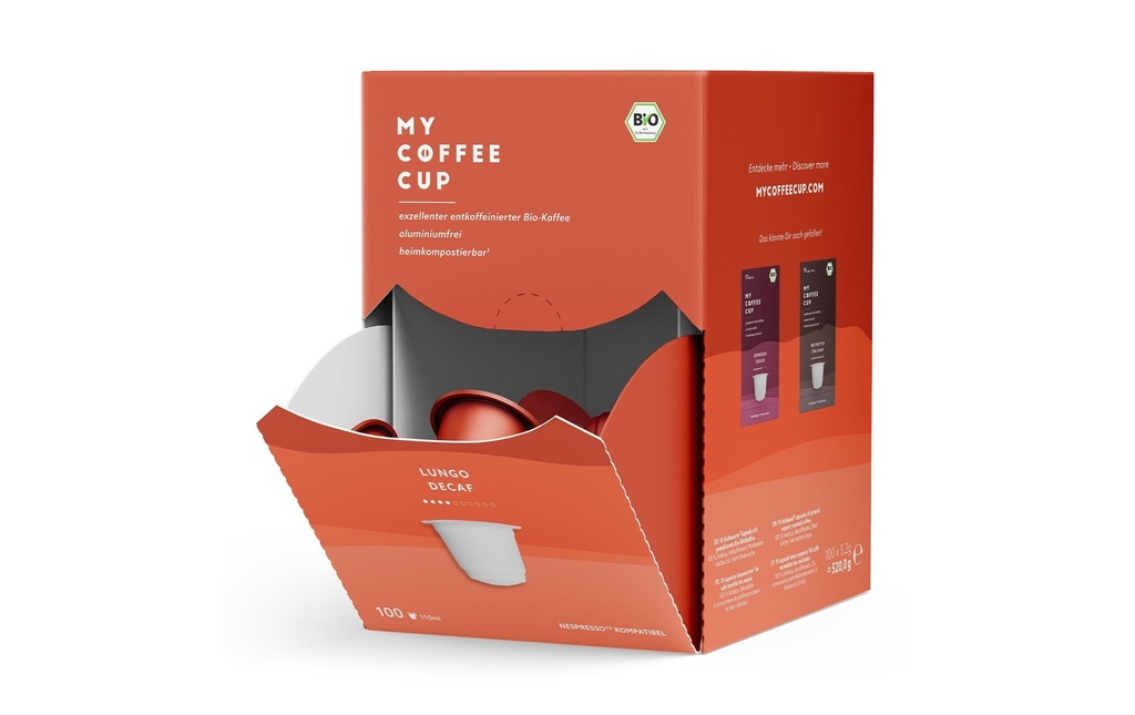 My-CoffeeCup Capsules de café Lungo decaf 100 pièce