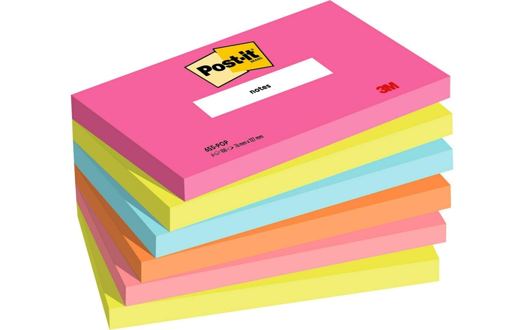 Post-it Fiche de bloc-notes Collection Poptimistic 127 x 76 mm