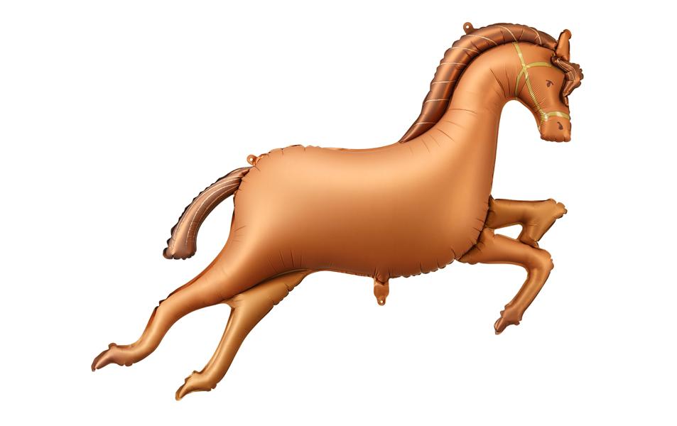 Partydeco Ballon en aluminium cheval, Marron, 120 x 80 cm, 1 pièce