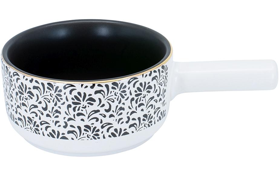 Kadastar Caquelon à fondue Floral Blanc