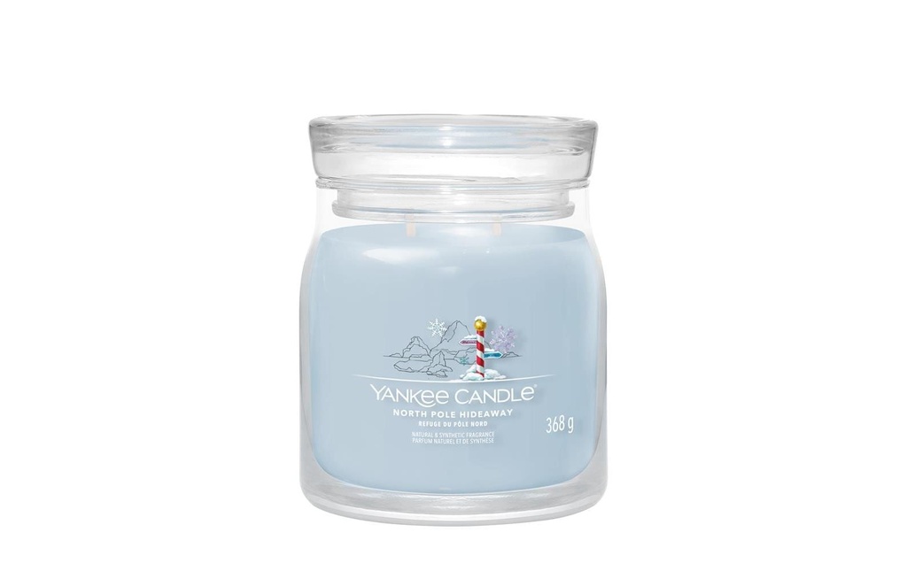Yankee Candle Signature Bougie parfumée North Pole Hideaway Signature Medium Jar