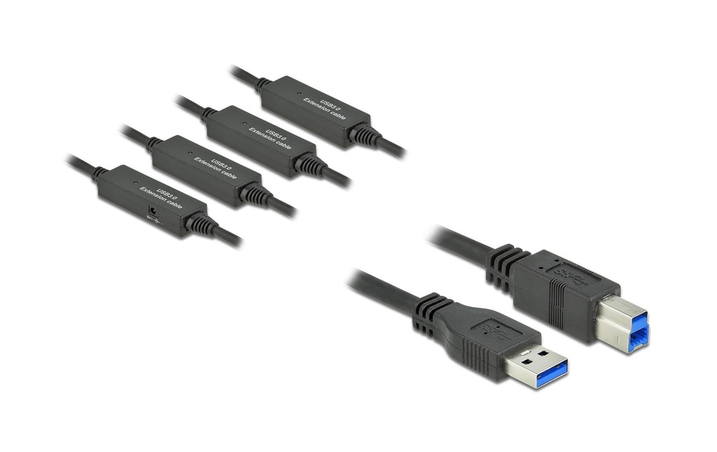 Delock Câble USB 3.1  USB-A - USB-B 20 m